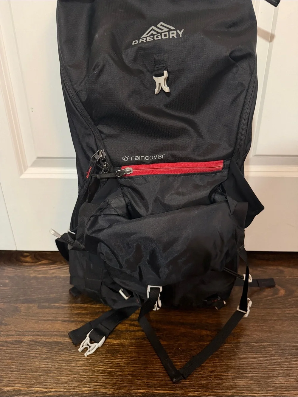 Gregory Black Men's Trekking Backpack with White Harness Accents